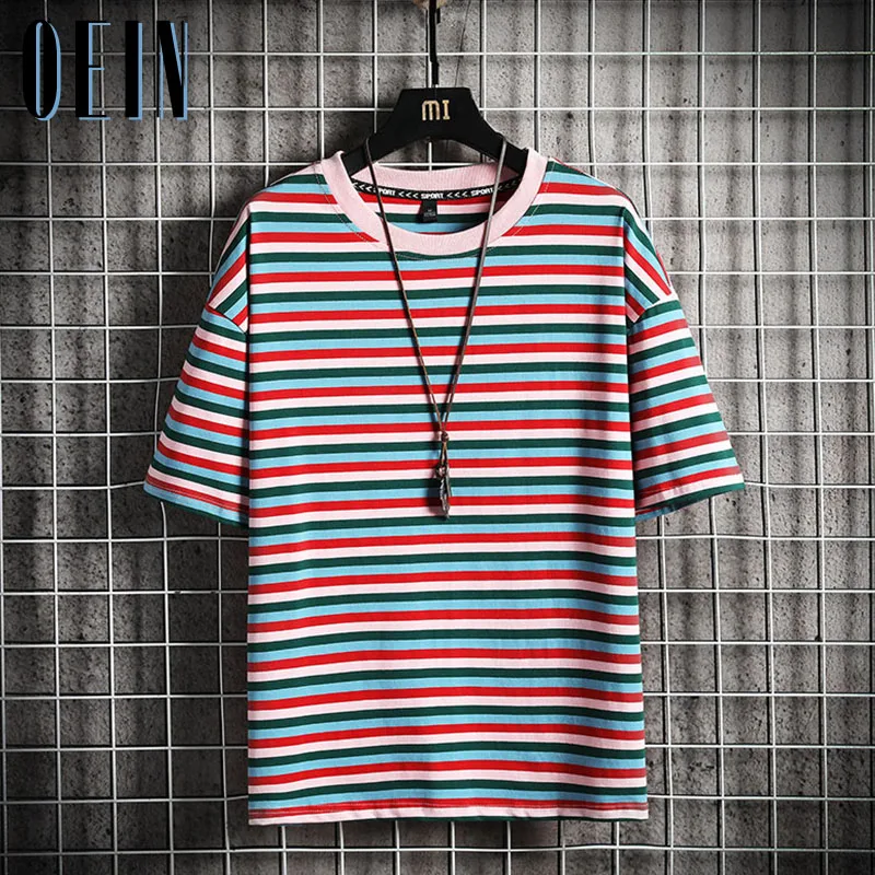 OEIN Short Sleeve Striped T Shirt Men 2021 Summer Casual Tshirts Classic Brand Tops Fashion Clothes Loose Oversize O Neck Tees
OEIN Short Sleeve Striped T Shirt Men 2021 Summer Casual Tshirts Classic Brand Tops Fashion Clothes Loose Oversize O Neck Tees