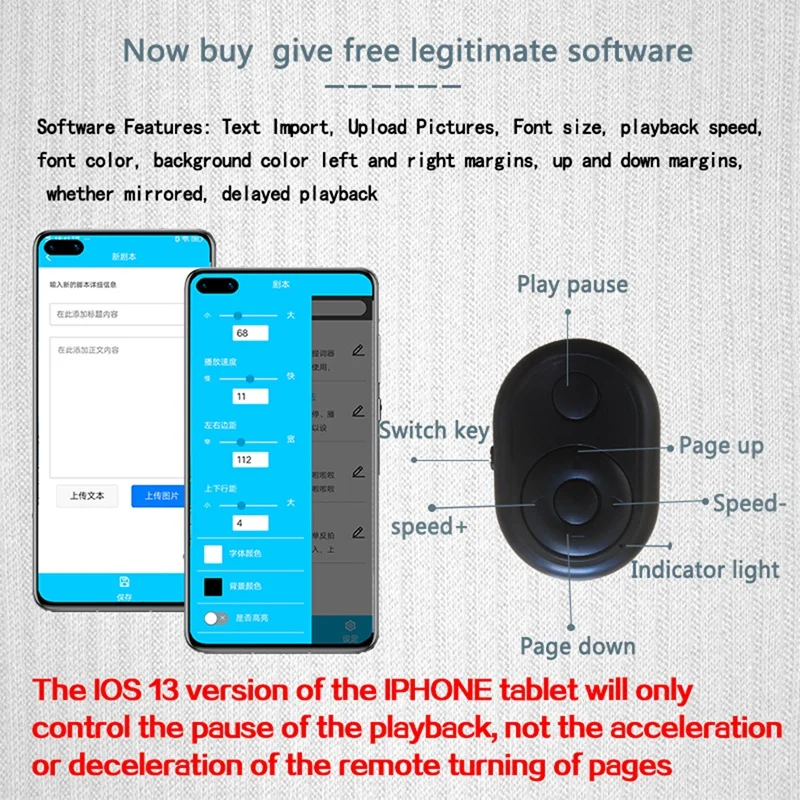 Portable Teleprompter Phone Recording Portable Inscriber Mobile Teleprompter with Remote Control for Phone Tablet iPad
Portable Teleprompter Phone Recording Portable Inscriber Mobile Teleprompter with Remote Control for Phone Tablet iPad