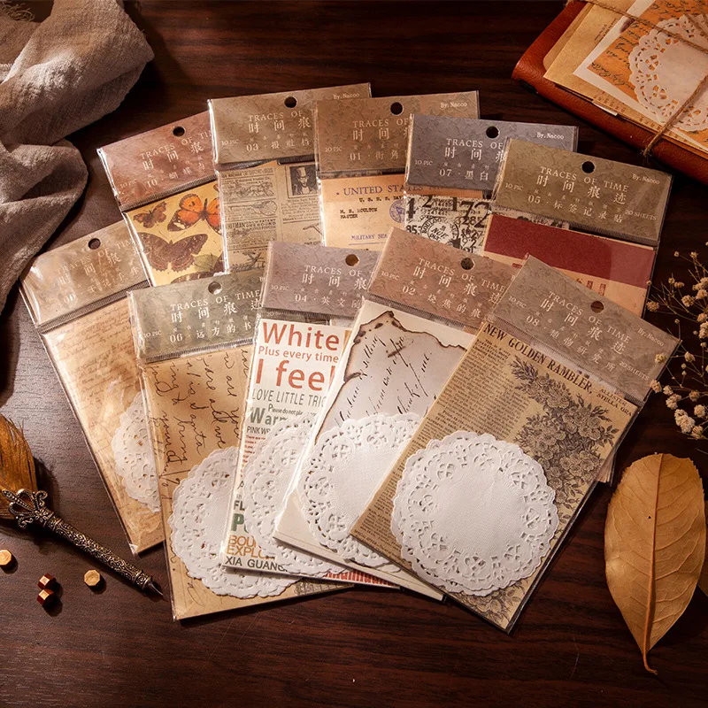 20 Sheets Creative Double Material Paper Time Trace Series Retro Scrapbooking Diary DIY Decorate Background Note Paper
20 Sheets Creative Double Material Paper Time Trace Series Retro Scrapbooking Diary DIY Decorate Background Note Paper