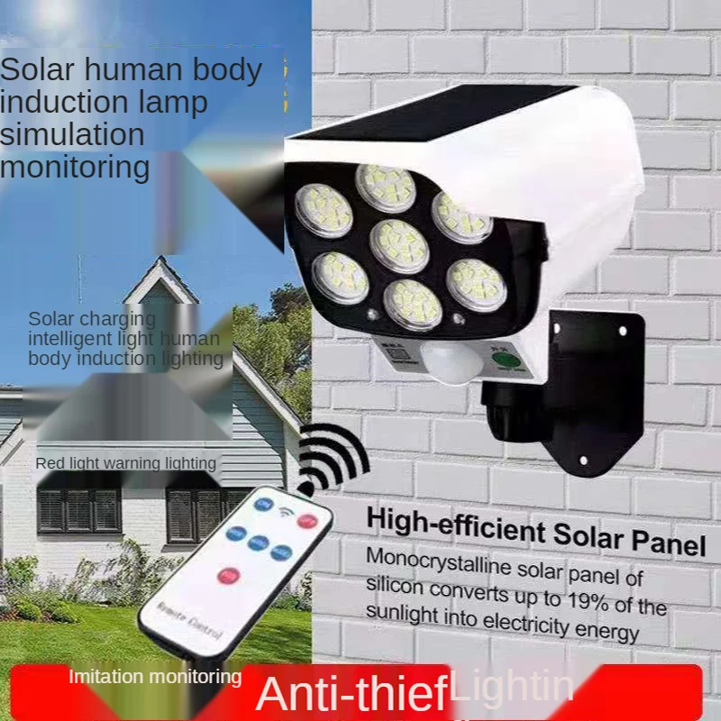 Solar LED Light Outdoor Surveillance Fake Camera Solar Sensor Wall Lamp Anti Thief Street Lamp Remote Control Wireless Monitors
Solar LED Light Outdoor Surveillance Fake Camera Solar Sensor Wall Lamp Anti Thief Street Lamp Remote Control Wireless Monitors