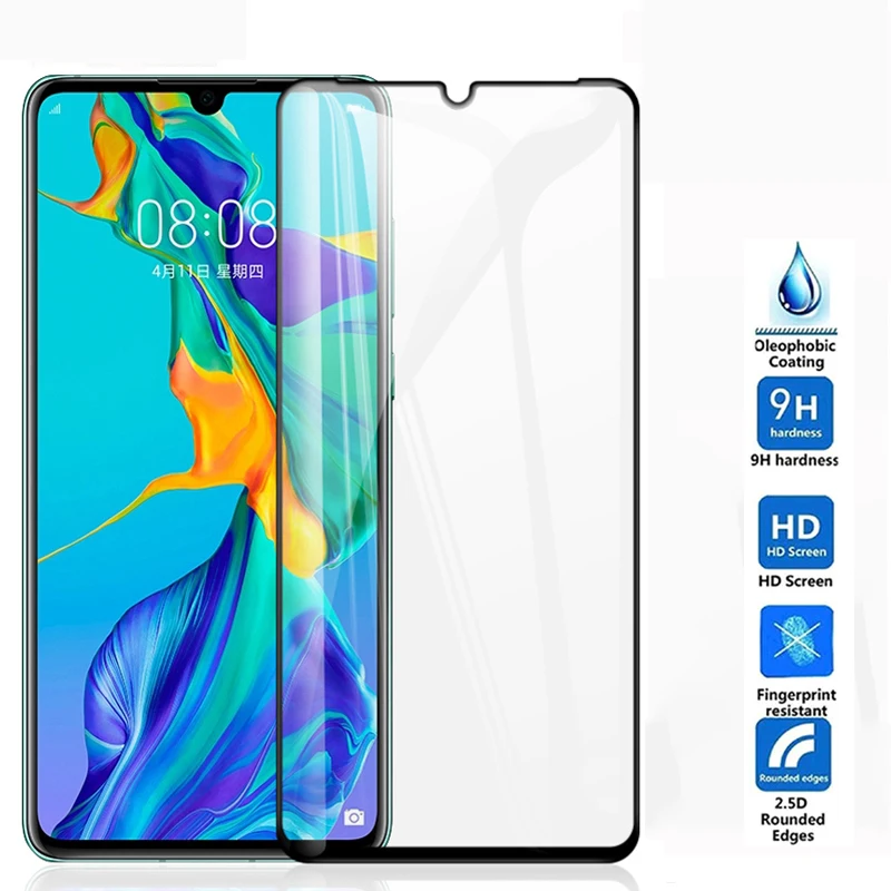 Защитное стекло на весь экран для huawei P30 p30 lite закаленное p 30 light p30lite|Защитные