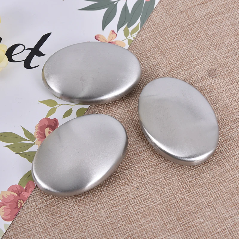 1pc Stainless Steel Soap Oval Shape Deodorize Smell From Hands Retail Magic Eliminating Odor Kitchen Bar Chef Soap
1pc Stainless Steel Soap Oval Shape Deodorize Smell From Hands Retail Magic Eliminating Odor Kitchen Bar Chef Soap