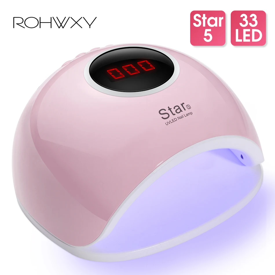 ROHWXY 66 Вт лампа для ногтей УФ светодиодный Сушилка ледяная сушки Гель лак нейл