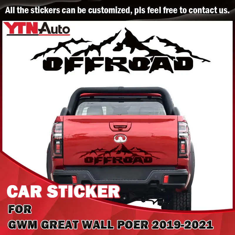 Back Door Car Stickers For GWM Great Wall Poer Cannon Ute 2019 2020 2021 Off Road Mountain Graphic Vinyl Tailgate Decals
Back Door Car Stickers For GWM Great Wall Poer Cannon Ute 2019 2020 2021 Off Road Mountain Graphic Vinyl Tailgate Decals