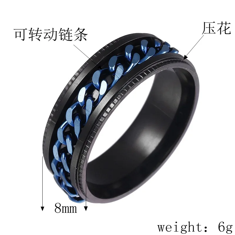 Men's Rotating Stainless Steel Pressure Ring Man Temperament Light Luxury Punk Restoring Ancient Ways Fashion Ring for Couples
Men's Rotating Stainless Steel Pressure Ring Man Temperament Light Luxury Punk Restoring Ancient Ways Fashion Ring for Couples