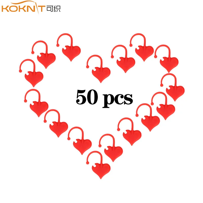 KOKNIT 50pcs Heart Shaped Stitch Markers Plastic Knitting Crochet Locking Stitch Knitting Holder Needle Sewing Accessories
KOKNIT 50pcs Heart Shaped Stitch Markers Plastic Knitting Crochet Locking Stitch Knitting Holder Needle Sewing Accessories