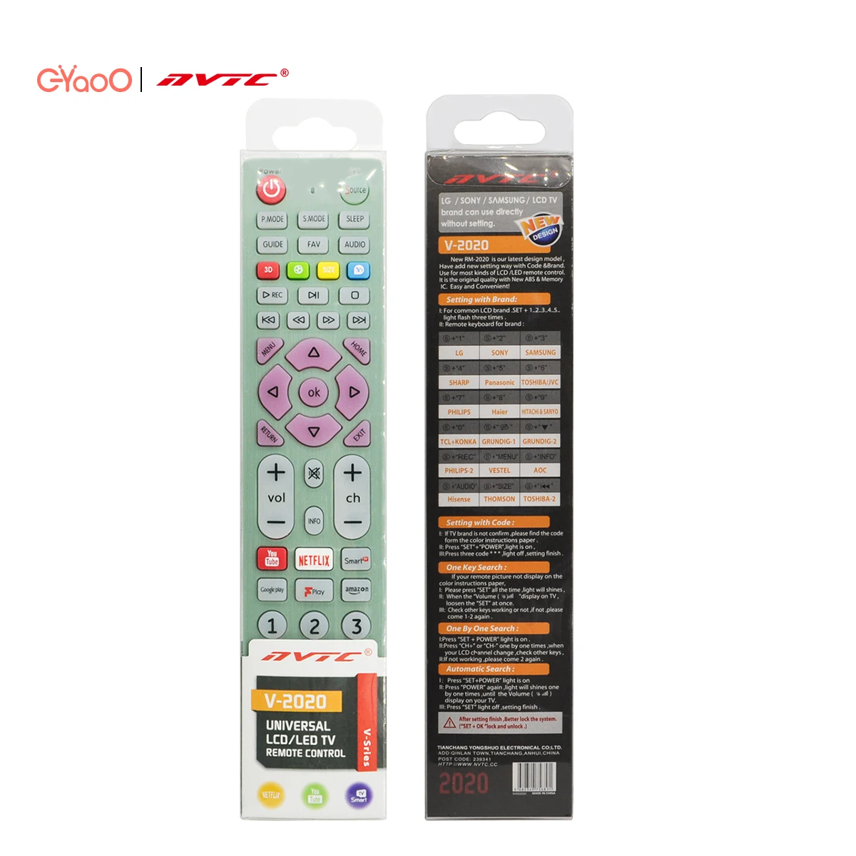 Remote Control Model Universal Smart Android Tv Box LED Tv Remote Control Green V-2020
Remote Control Model Universal Smart Android Tv Box LED Tv Remote Control Green V-2020
