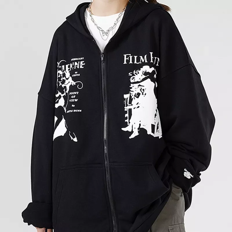 sweat Women Jacket Goth Harajuku Punk Jacket Outwear Zipp hoodie y2k loose sweatshirt ins 2021 Women Hip Hop Streetwear Hoodies
sweat Women Jacket Goth Harajuku Punk Jacket Outwear Zipp hoodie y2k loose sweatshirt ins 2021 Women Hip Hop Streetwear Hoodies