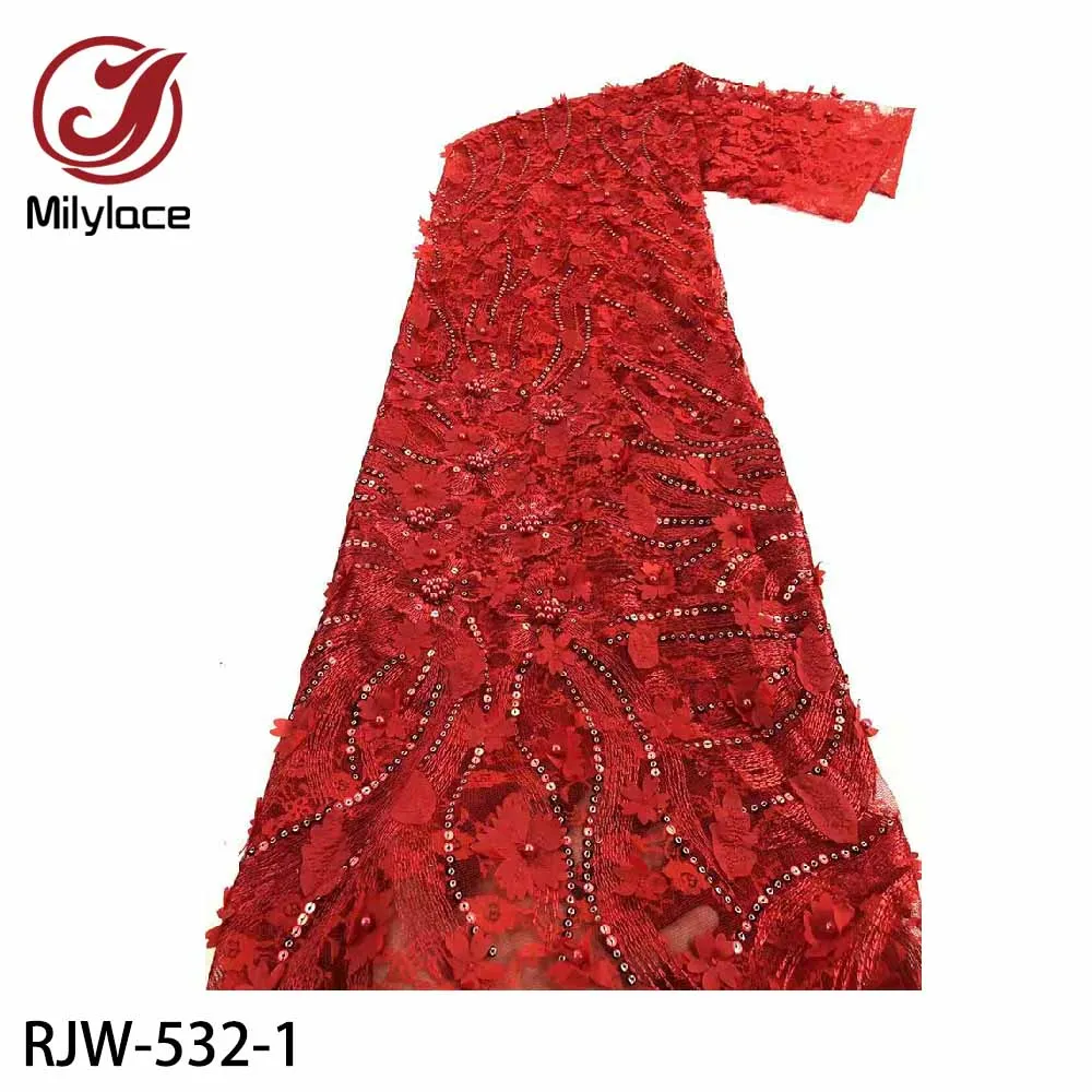 Milylace High Quality African Lace Fabric French Applique Tulle Net with Sequins and Beads for Party Dresses RJW-532
Milylace High Quality African Lace Fabric French Applique Tulle Net with Sequins and Beads for Party Dresses RJW-532