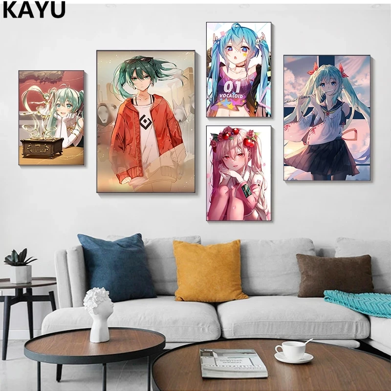 Японское аниме постер картины из комиксов настенная Картина на холсте мультяшная картина Мику для спальни гостиной домашний декор
Японское аниме постер картины из комиксов настенная Картина на холсте мультяшная картина Мику для спальни гостиной домашний декор