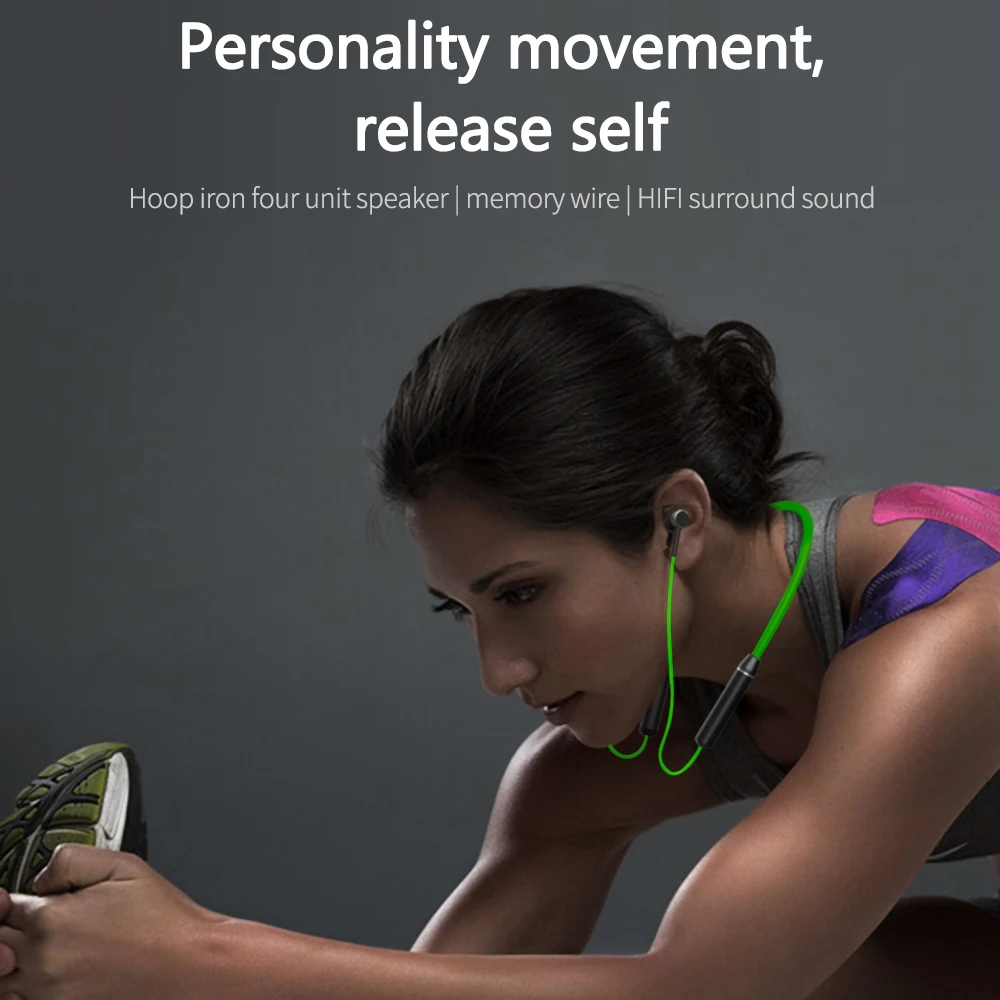 Lenovo HE06 беспроводные Bluetooth наушники гарнитура для шеи висячие бега спортивные 3D