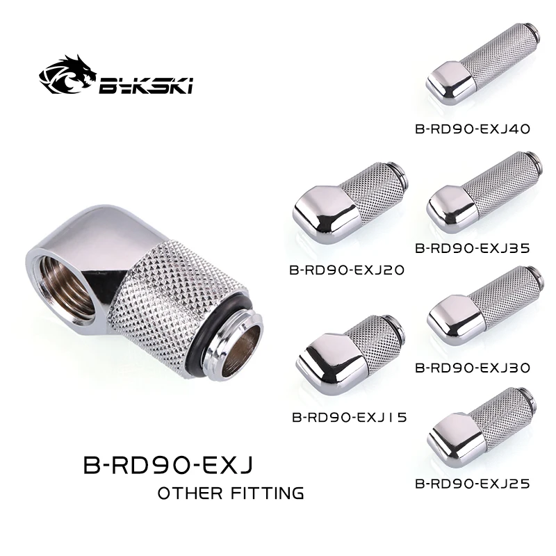 Bykski B-RD90-EXJ 90 градусов локоть женщина-мужчина расширенный поворотный фитинг G1/4