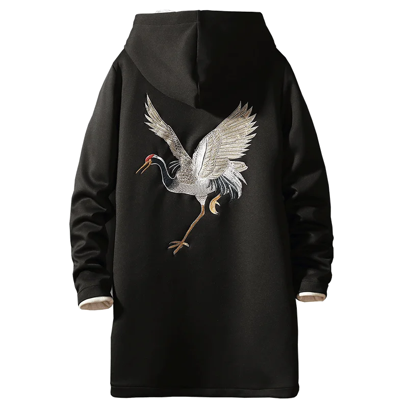 Men Loose Windbreaker Thickened With Velvet Hooded Jacket Trend Printed Overcoat Casual Long Trench Coat male Mens Clothing 5XL
Men Loose Windbreaker Thickened With Velvet Hooded Jacket Trend Printed Overcoat Casual Long Trench Coat male Mens Clothing 5XL
