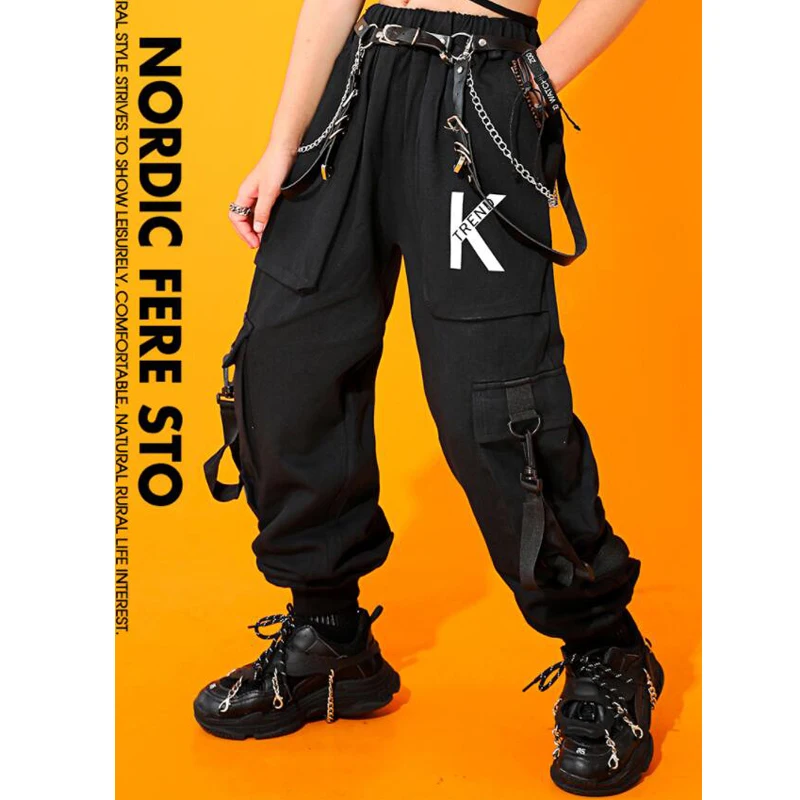 Kids Cool Hip Hop Clothing Streetwear Black Tactical Cargo Pants For Girls Boys Jazz Dance Wear Costume Clothes
Kids Cool Hip Hop Clothing Streetwear Black Tactical Cargo Pants For Girls Boys Jazz Dance Wear Costume Clothes