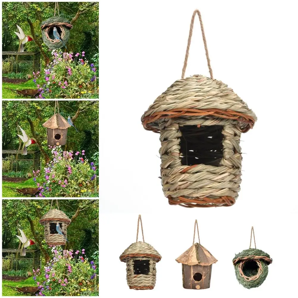 NEW Birds Nest Bird Cage Natural Grass Egg Cage Bird House Outdoor Decorative Weaved Hanging Parrot Nest Houses Pet Bedroom
NEW Birds Nest Bird Cage Natural Grass Egg Cage Bird House Outdoor Decorative Weaved Hanging Parrot Nest Houses Pet Bedroom