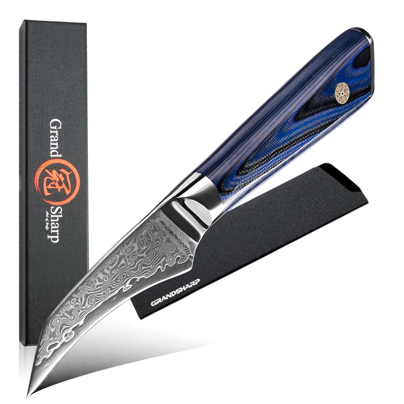 GRANDSHARP 3,5 дюймов дамасский нож для очистки овощей Японский стальной кухонный нож острые лезвия филе рыбы ножи для очистки овощей с ручкой G10
GRANDSHARP 3,5 дюймов дамасский нож для очистки овощей Японский стальной кухонный нож острые лезвия филе рыбы ножи для очистки овощей с ручкой G10