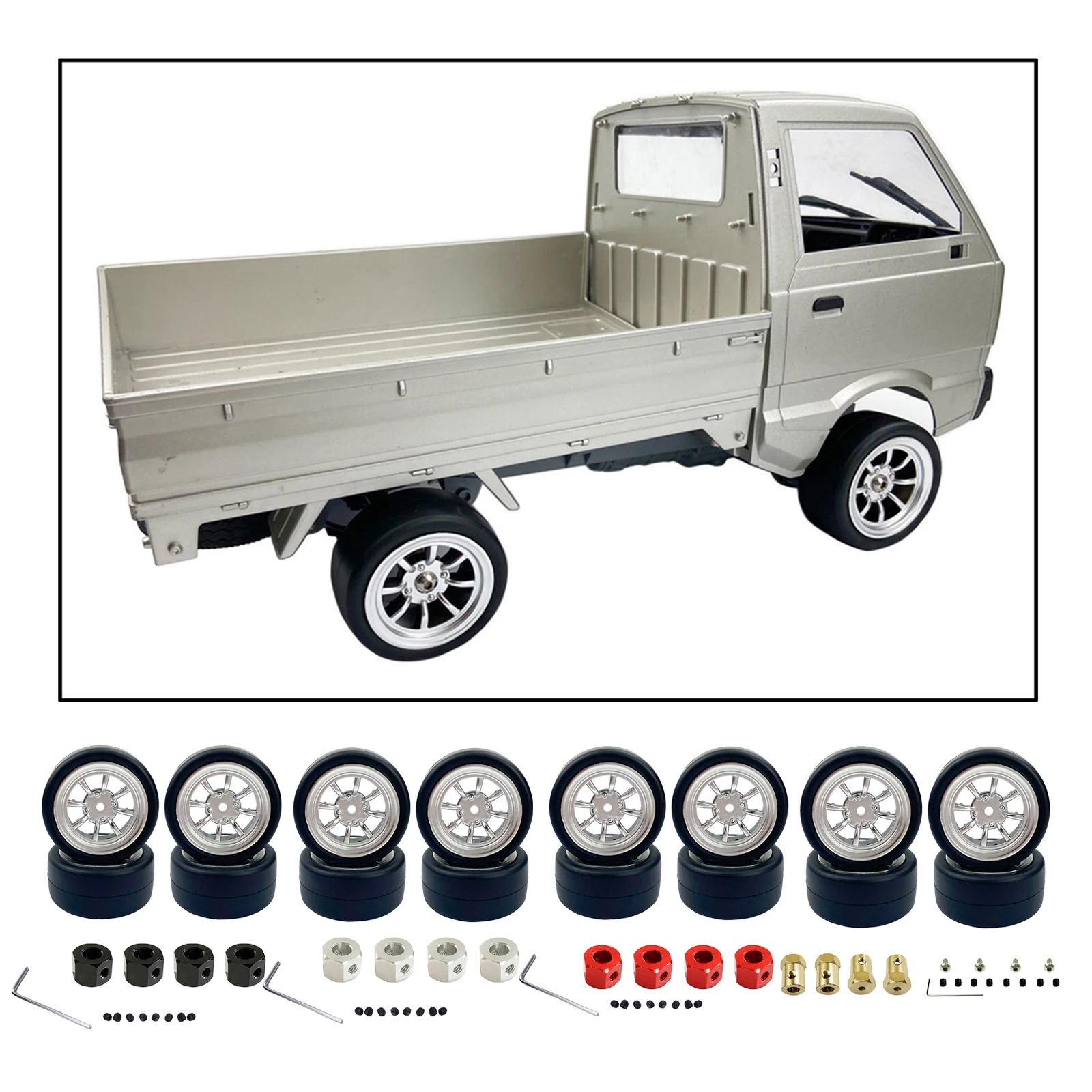 4pcs/set Rubber RC Tires for WPL D12 1:10 Scale Truck Metal Parts with Hubs Coupler
4pcs/set Rubber RC Tires for WPL D12 1:10 Scale Truck Metal Parts with Hubs Coupler