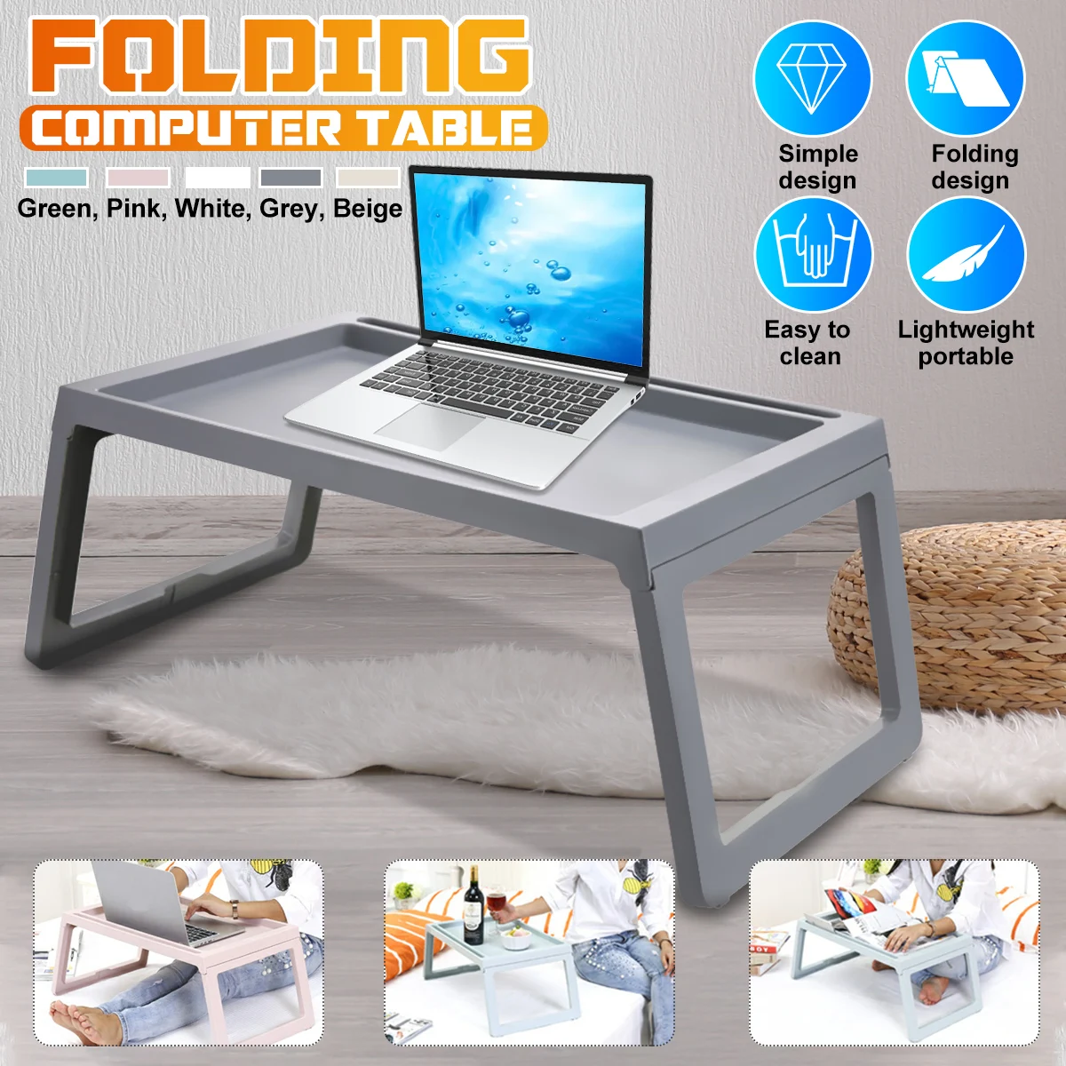 Portable Foldable Desk Laptop Stand Lapdesk Computer Notebook Multi-Function Table Office Breakfast Bed Tray Serving Table
Portable Foldable Desk Laptop Stand Lapdesk Computer Notebook Multi-Function Table Office Breakfast Bed Tray Serving Table