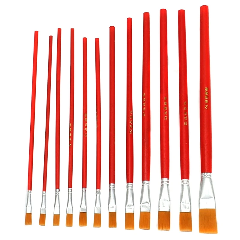 12PCS Nylon Hair Red Rod Oil Paintbrush Watercolor Gouache Painting Pen Industrial Pen Brush
12PCS Nylon Hair Red Rod Oil Paintbrush Watercolor Gouache Painting Pen Industrial Pen Brush