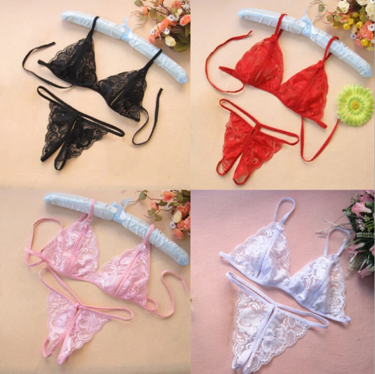 Women Lady Girl Sexy Lace Lingerie Bikini Bra Set Open Crotch Transparent G-String Sexy Lace Lingerie Set party favor
Women Lady Girl Sexy Lace Lingerie Bikini Bra Set Open Crotch Transparent G-String Sexy Lace Lingerie Set party favor