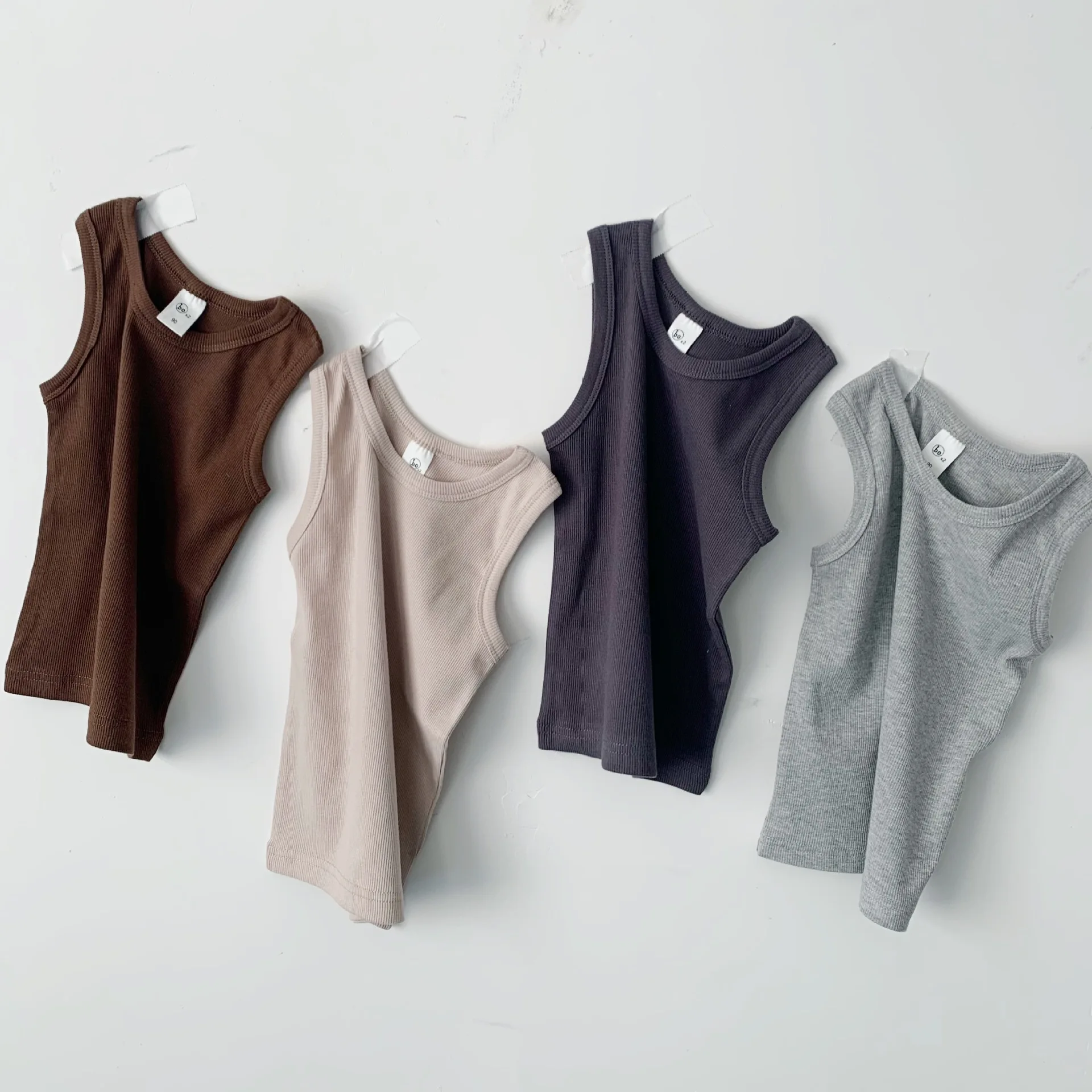 Ribbed Cotton Tee Women T Shirt Elastic T-shirt Casual Gray Sleeveless Baby Girls Boys Tops Summer Brand Family Matching Clothes
Ribbed Cotton Tee Women T Shirt Elastic T-shirt Casual Gray Sleeveless Baby Girls Boys Tops Summer Brand Family Matching Clothes