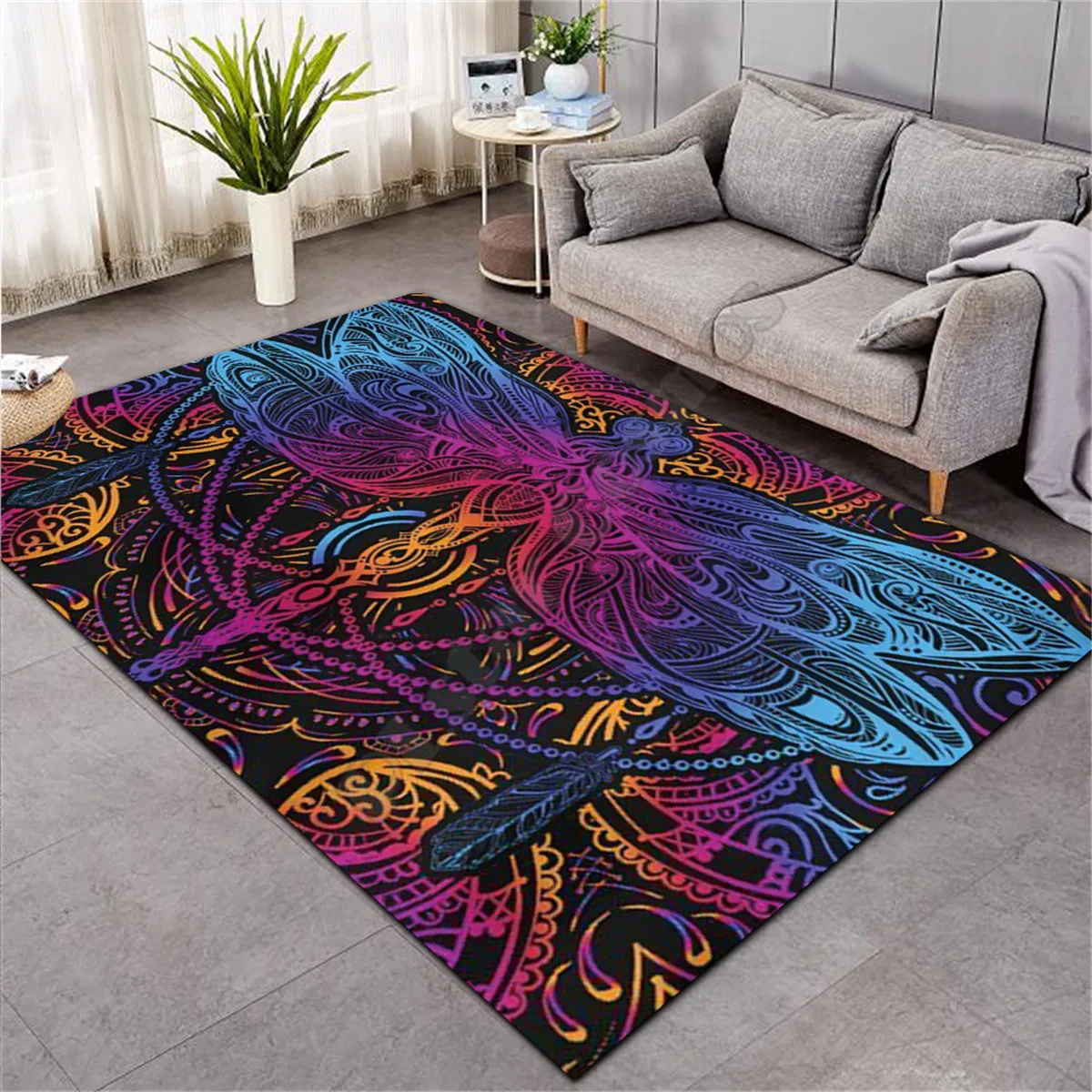 Psychedelic Dragonfly Carpet Mat for Living Room Doormat Flannel Print Bedroom Non-slip Floor Rug
Psychedelic Dragonfly Carpet Mat for Living Room Doormat Flannel Print Bedroom Non-slip Floor Rug