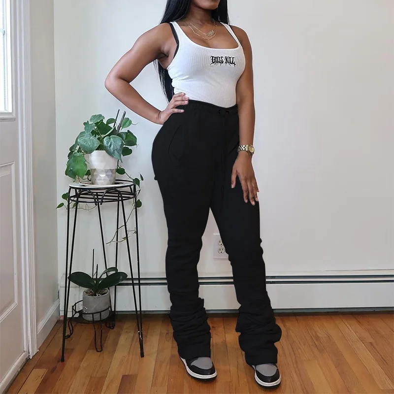 Ruched Drawstring Casual High Wait Stacked Pants Autumn 2021 Women Clothing Streetwear Fashion Skinny Pockets Trousers
Ruched Drawstring Casual High Wait Stacked Pants Autumn 2021 Women Clothing Streetwear Fashion Skinny Pockets Trousers