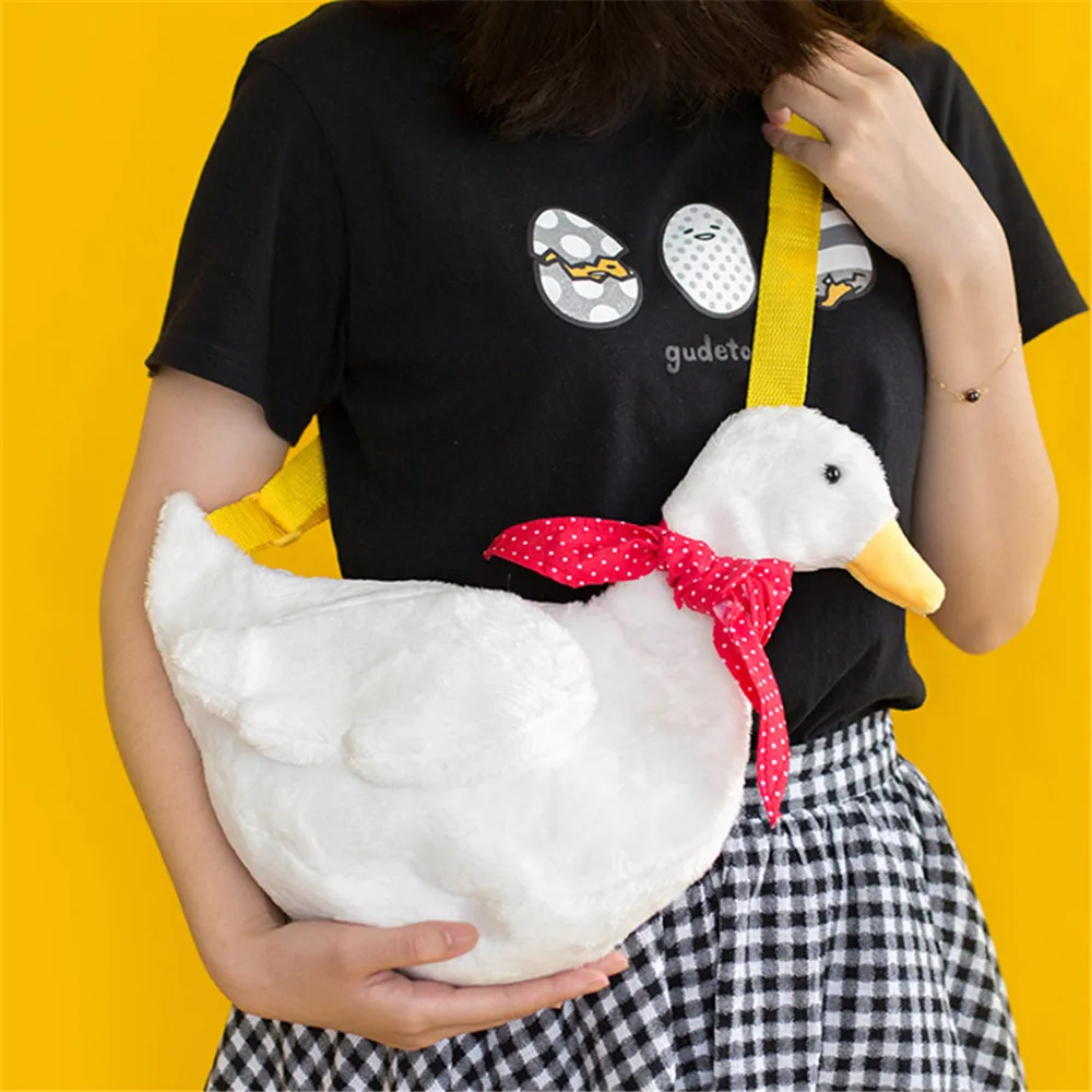 Японская милая мягкая сумка через плечо с имитацией утки для девочек