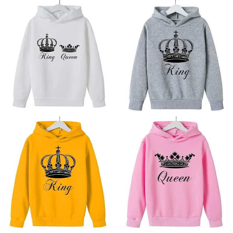 King Queen Hoodie Kids Lovely Anime Tracksuit Toddler Girls Crown Logo Hoodies 3-14Y Boys Baby Pullove Street Fashion Clothing
King Queen Hoodie Kids Lovely Anime Tracksuit Toddler Girls Crown Logo Hoodies 3-14Y Boys Baby Pullove Street Fashion Clothing