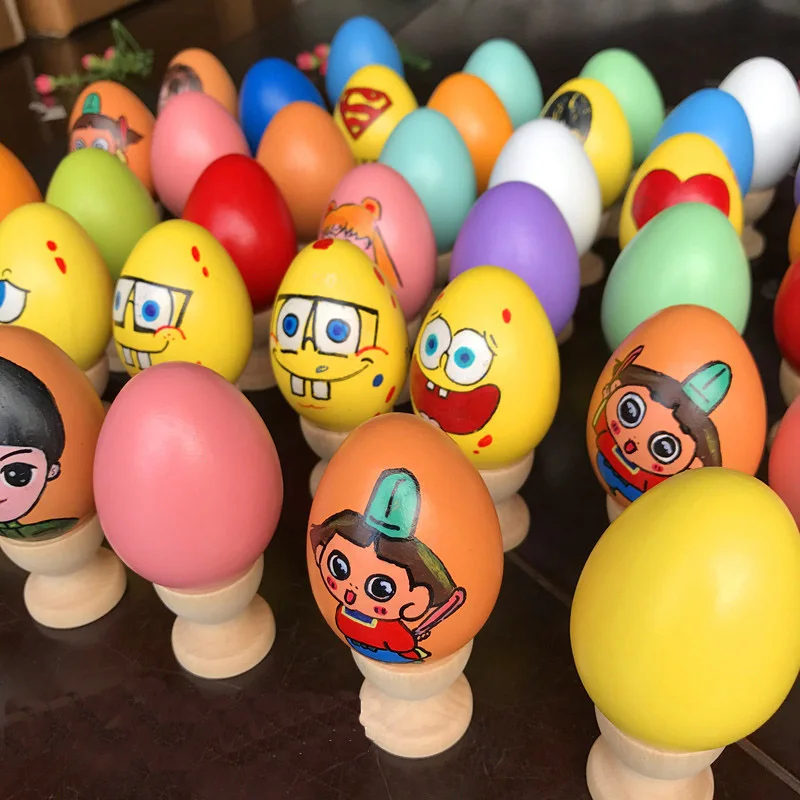 Wooden eggs children's toys ultra realistic simulation eggs graffiti toys DIY painting colors wooden color
Wooden eggs children's toys ultra realistic simulation eggs graffiti toys DIY painting colors wooden color
