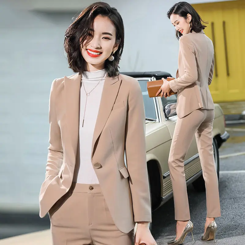 2021 Spring Autumn Women Office Suit Female Button Full Sleeve Blazers + Pencil Pant Two Pieces Set Lady Casual Solid Set N228
2021 Spring Autumn Women Office Suit Female Button Full Sleeve Blazers + Pencil Pant Two Pieces Set Lady Casual Solid Set N228