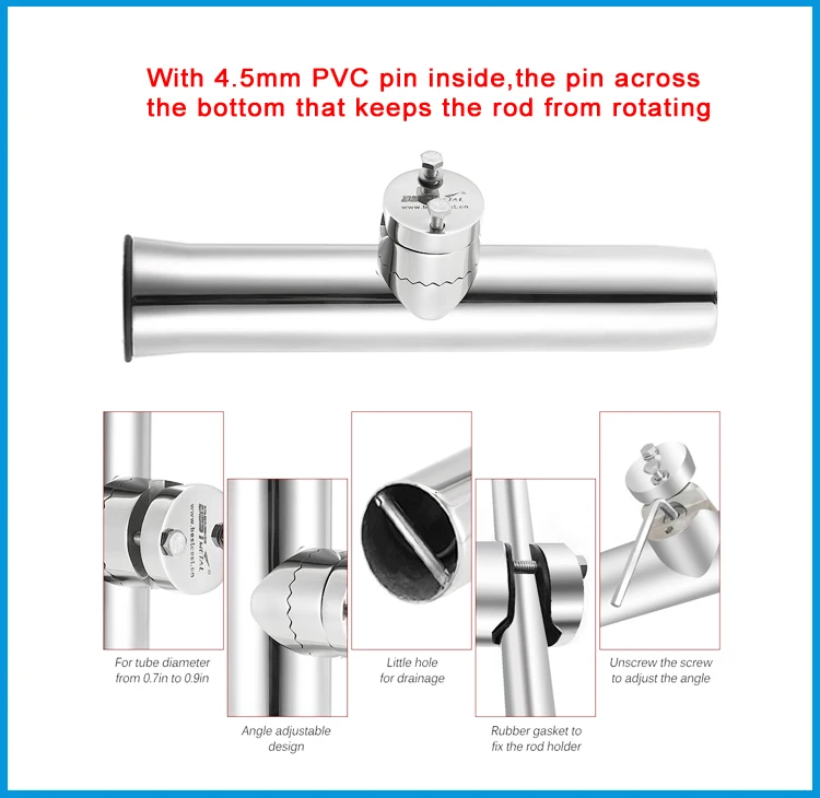 Rail Mount stainless steel 316 fishing rod holder rack pole bracket support with clamp on 19 to 32mm marine boat hardware
Rail Mount stainless steel 316 fishing rod holder rack pole bracket support with clamp on 19 to 32mm marine boat hardware