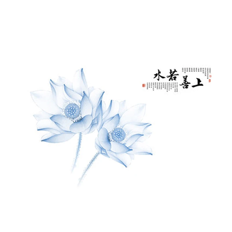 DIY 3D Blue Lotus Romantic Flowers Home Decor Wall Art Sticker Poster For Girls Bedroom Home Wallpaper Decoration Accessories 
DIY 3D Blue Lotus Romantic Flowers Home Decor Wall Art Sticker Poster For Girls Bedroom Home Wallpaper Decoration Accessories