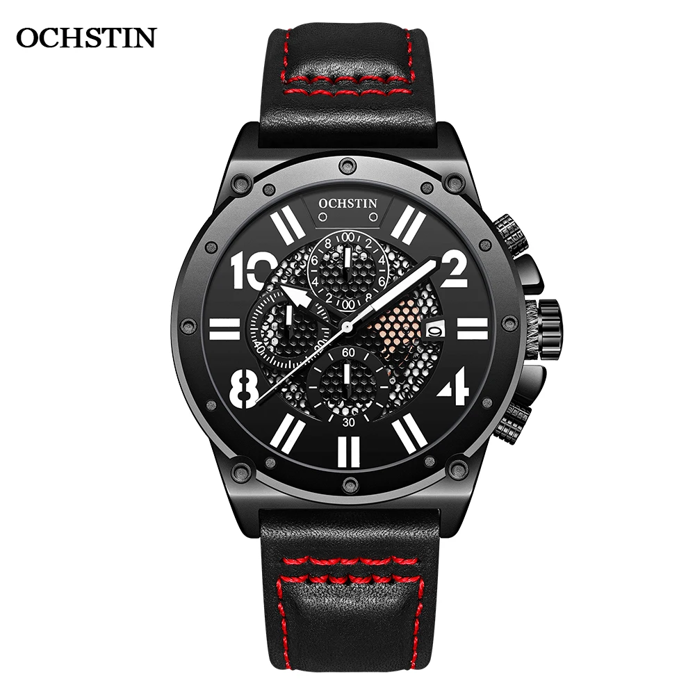 OCHSTIN Top Luxury Brand 2021 Pilot Mens Chronograph Wristwatch Waterproof Waterproof Black Leather Males Quartz Dial NEW Clocks
OCHSTIN Top Luxury Brand 2021 Pilot Mens Chronograph Wristwatch Waterproof Waterproof Black Leather Males Quartz Dial NEW Clocks