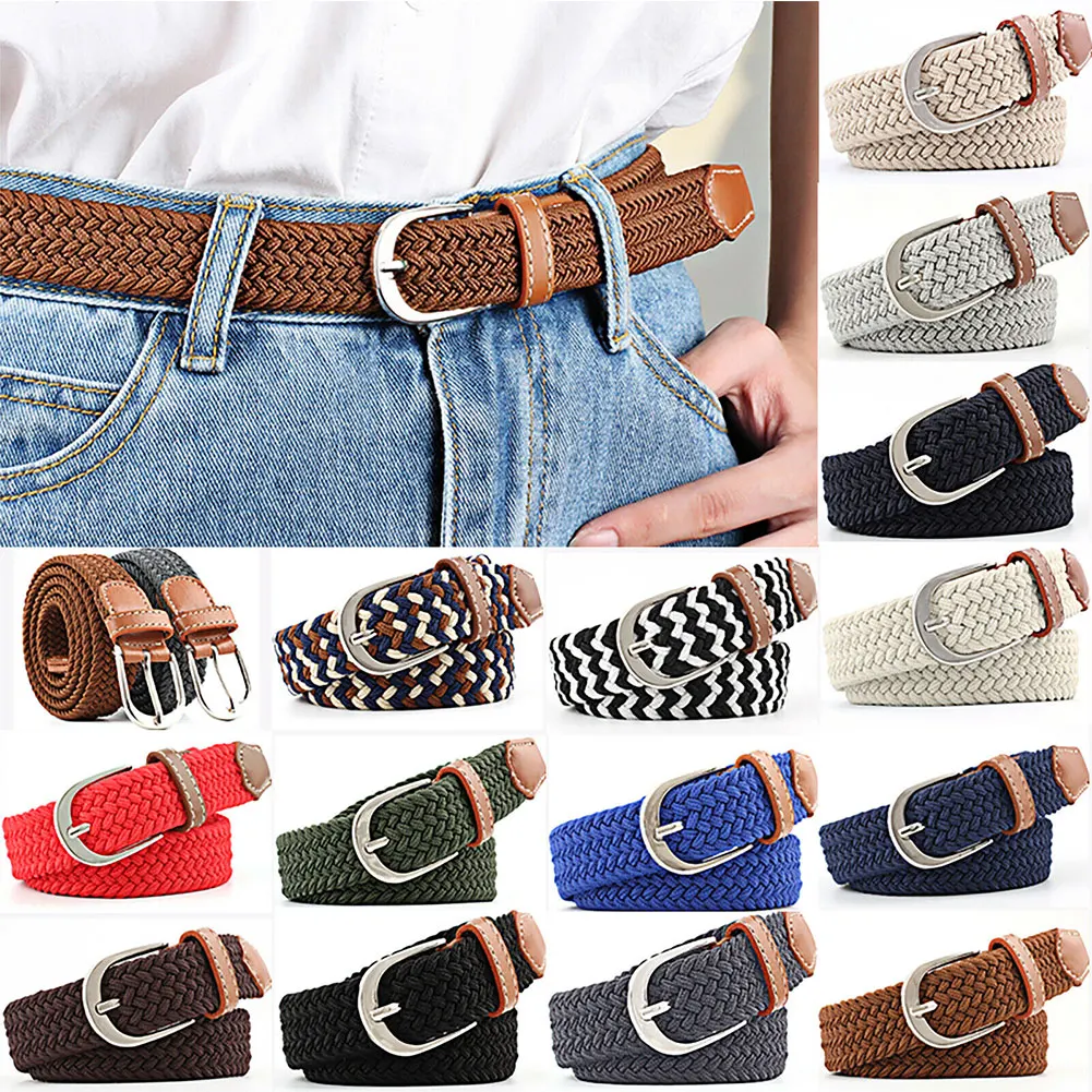 Unisex Canvas Webbing Slim Belt Leather Trim Elastic Woven Braided Waistband TY66
Unisex Canvas Webbing Slim Belt Leather Trim Elastic Woven Braided Waistband TY66