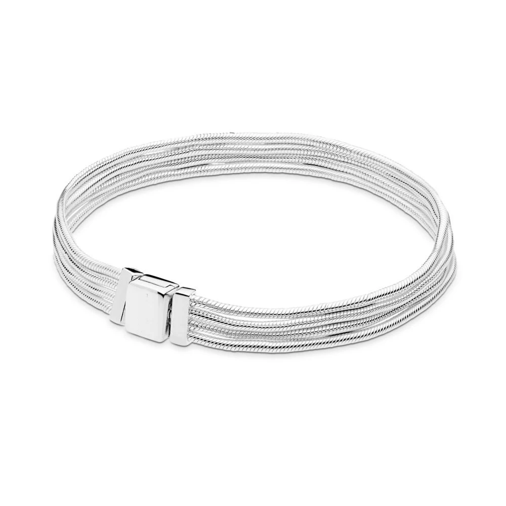 Reflexion Multi Snake Chain Bracelet New 100% 925 Sterling Silver Multi Snake Chain Bracelet Fit European Charms Diy Jewelry
Reflexion Multi Snake Chain Bracelet New 100% 925 Sterling Silver Multi Snake Chain Bracelet Fit European Charms Diy Jewelry