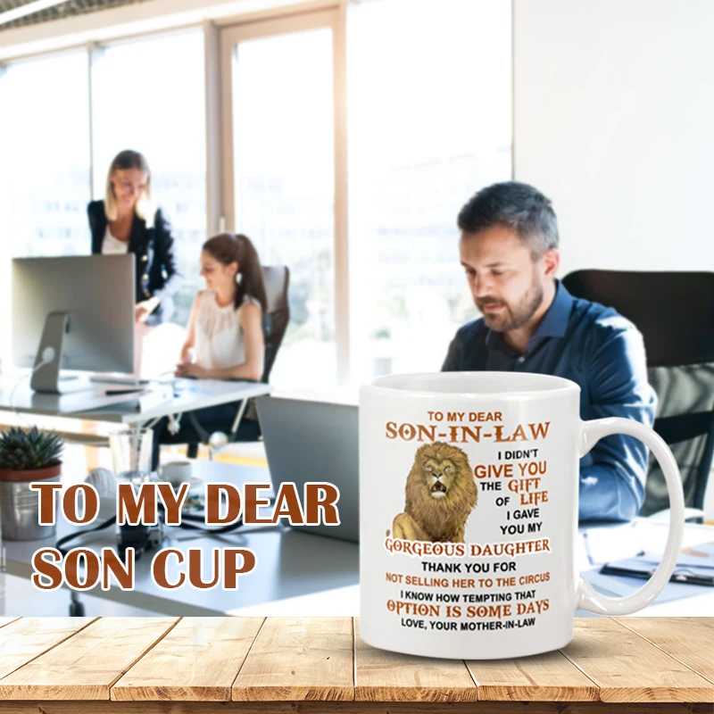 To My Dear Son-In-Law Mug Letter and Pattern Printed Mug Dishwasher and Microwave Safe Cup BJStore
To My Dear Son-In-Law Mug Letter and Pattern Printed Mug Dishwasher and Microwave Safe Cup BJStore