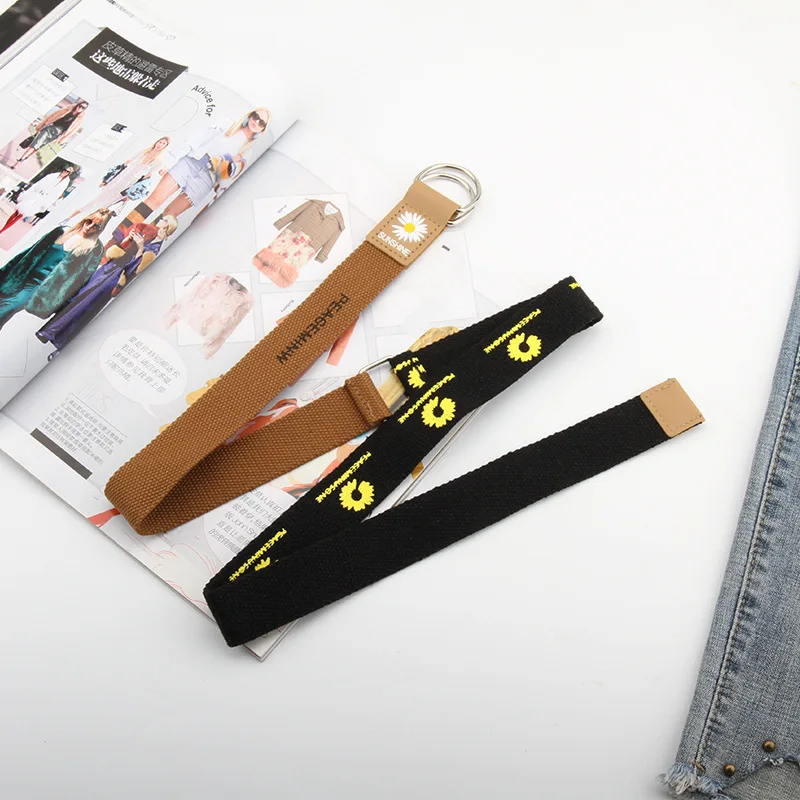 Small Daisy Print Canvas Women Belts Casual Candy Colors Waistband Pink Red 130cm girl Belt Harajuku Fashion 2020 NEW Strap
Small Daisy Print Canvas Women Belts Casual Candy Colors Waistband Pink Red 130cm girl Belt Harajuku Fashion 2020 NEW Strap