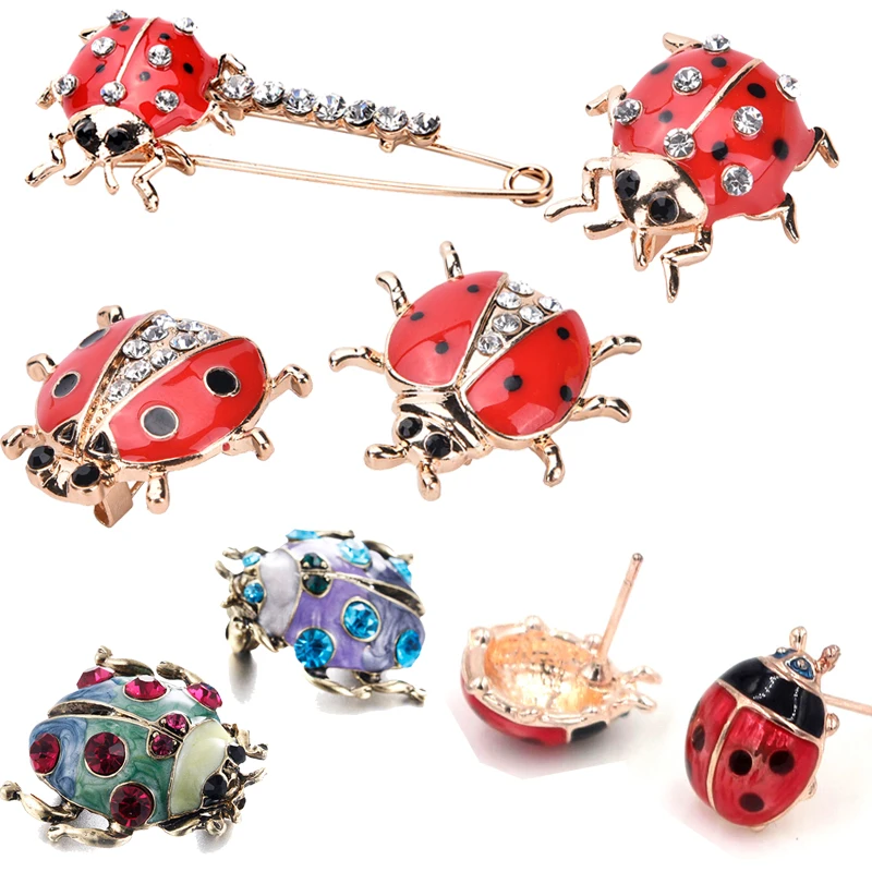 New Rhinestone Ladybug Brooch For Women Brooch Collar Pins Corsage Crystal Leaves Insect Brooch Badges Jewelry Accessories
New Rhinestone Ladybug Brooch For Women Brooch Collar Pins Corsage Crystal Leaves Insect Brooch Badges Jewelry Accessories