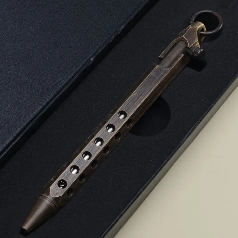 Solid Brass Gel Ink Pen Retro Hexagonal Bolt Action Writing Tool Stationeries X6HB 
Solid Brass Gel Ink Pen Retro Hexagonal Bolt Action Writing Tool Stationeries X6HB