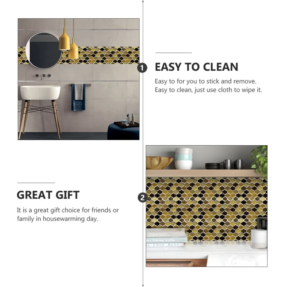 10 Sheets of Oilproof Wallpapers Household Wall Stickers 3D Wallpaper Decoration
10 Sheets of Oilproof Wallpapers Household Wall Stickers 3D Wallpaper Decoration