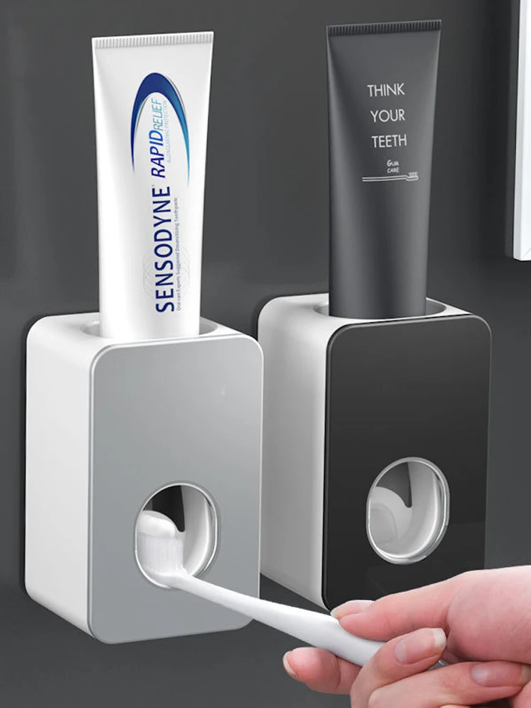 Y-kelin 2022 Toothpaste Dispenser Wall-Mounted Automatic Toothpaste Squeezer Toothpaste Holder For Hole-Free Wall Hanging Y-kelin 2022 Toothpaste Dispenser Wall-Mounted Automatic Toothpaste Squeezer Toothpaste Holder For Hole-Free Wall Hanging