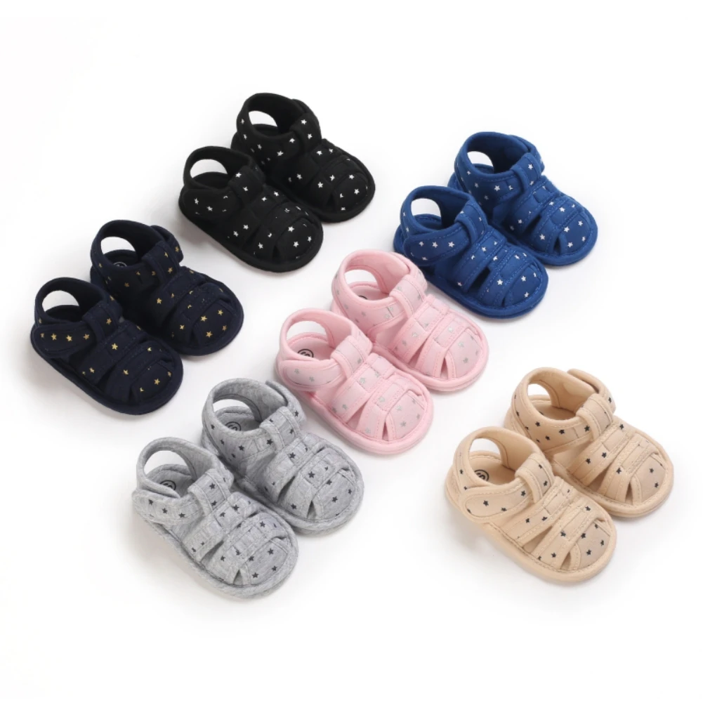 Infant Baby Boys Girl Sandals Summer Casual Beach Shoes Star Print Soft Sole Newborn Crib Shoes Prewalker First Walking Shoes
Infant Baby Boys Girl Sandals Summer Casual Beach Shoes Star Print Soft Sole Newborn Crib Shoes Prewalker First Walking Shoes