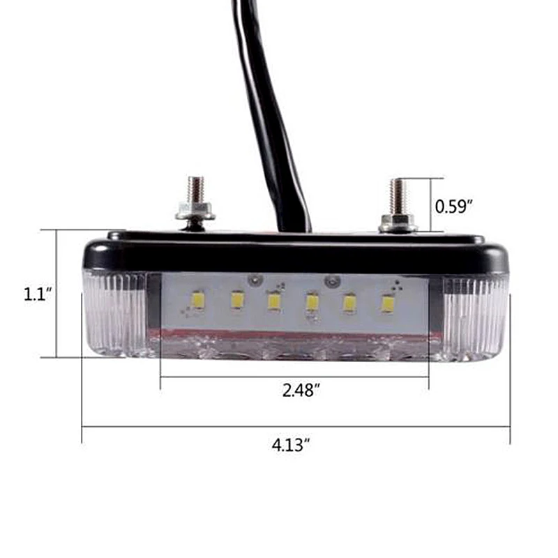 DC 12V Light 2Pcs Lamp Set LED License Plate Trailer Caravans ABS Stop Rear Tail Indicator
DC 12V Light 2Pcs Lamp Set LED License Plate Trailer Caravans ABS Stop Rear Tail Indicator