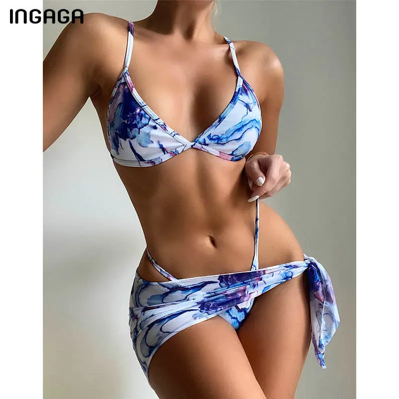 INGAGA Sexy Micro Bikini Three Pieces Swimwear Women 2021 Print Swimsuit Knot Skirt Summer Women's Clothing Bathing Suits
INGAGA Sexy Micro Bikini Three Pieces Swimwear Women 2021 Print Swimsuit Knot Skirt Summer Women's Clothing Bathing Suits