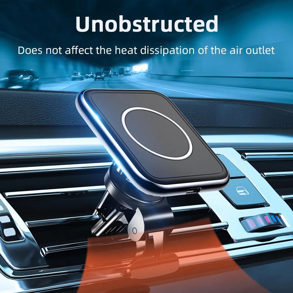 ESSAGER Car Wireless Charger 360 Degree Rotation 15W Air Vent Mount Magnetic Fast Charging Stand for iPhone 12
ESSAGER Car Wireless Charger 360 Degree Rotation 15W Air Vent Mount Magnetic Fast Charging Stand for iPhone 12