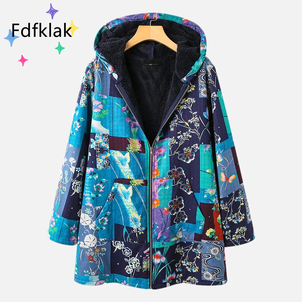 Fdfklak Winter Hooded Large Size Jacket Female 2021 Oversize Plus Velvet Print Jacket Loose Long Sleeve Coat Women Clothing
Fdfklak Winter Hooded Large Size Jacket Female 2021 Oversize Plus Velvet Print Jacket Loose Long Sleeve Coat Women Clothing