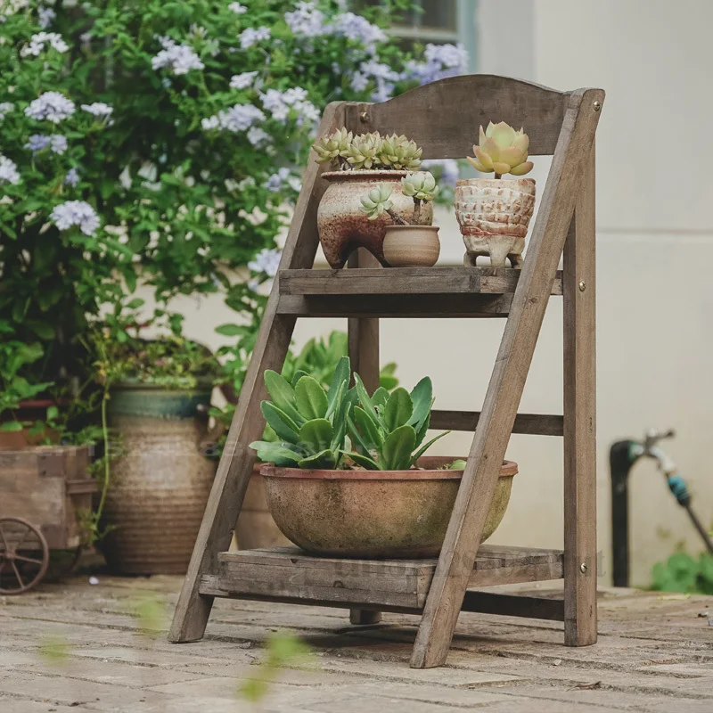 Double-layer Solid Wood Trapezoidal Flower Stand Foldable Retro Floor-standing Flower Stands Flower Shop Potted Display Stand
Double-layer Solid Wood Trapezoidal Flower Stand Foldable Retro Floor-standing Flower Stands Flower Shop Potted Display Stand