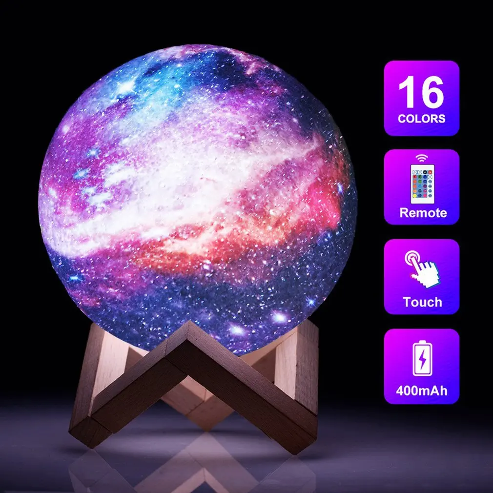 Planet Light 3D Printing Moon Night Light Painted Light Cool Night Light Colorful Star Light Decorative Light
Planet Light 3D Printing Moon Night Light Painted Light Cool Night Light Colorful Star Light Decorative Light