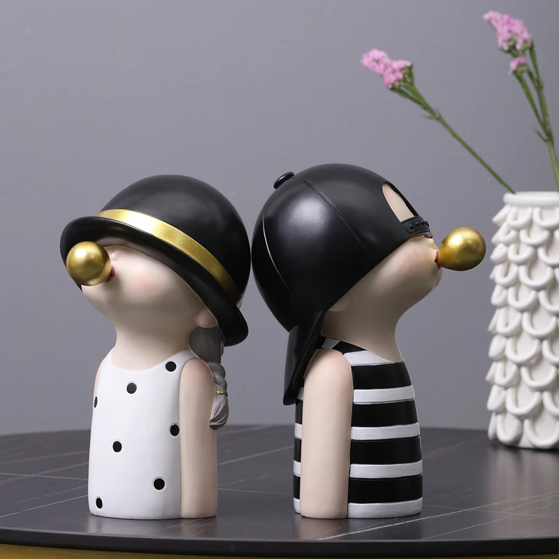 Modern Bubbles girls and boys Resin Art Statue Gift salon Sculpture ornaments Home Decoration Tabletop figurines L8 
Modern Bubbles girls and boys Resin Art Statue Gift salon Sculpture ornaments Home Decoration Tabletop figurines L8